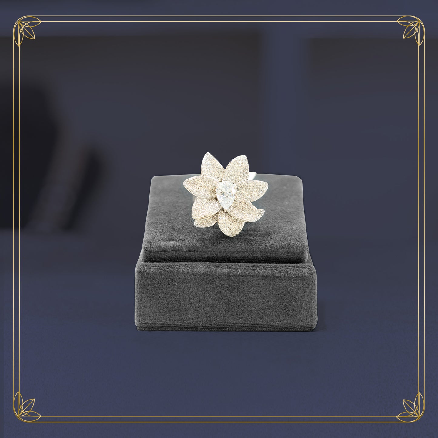 Regal Starlight Flower Cluster Ring