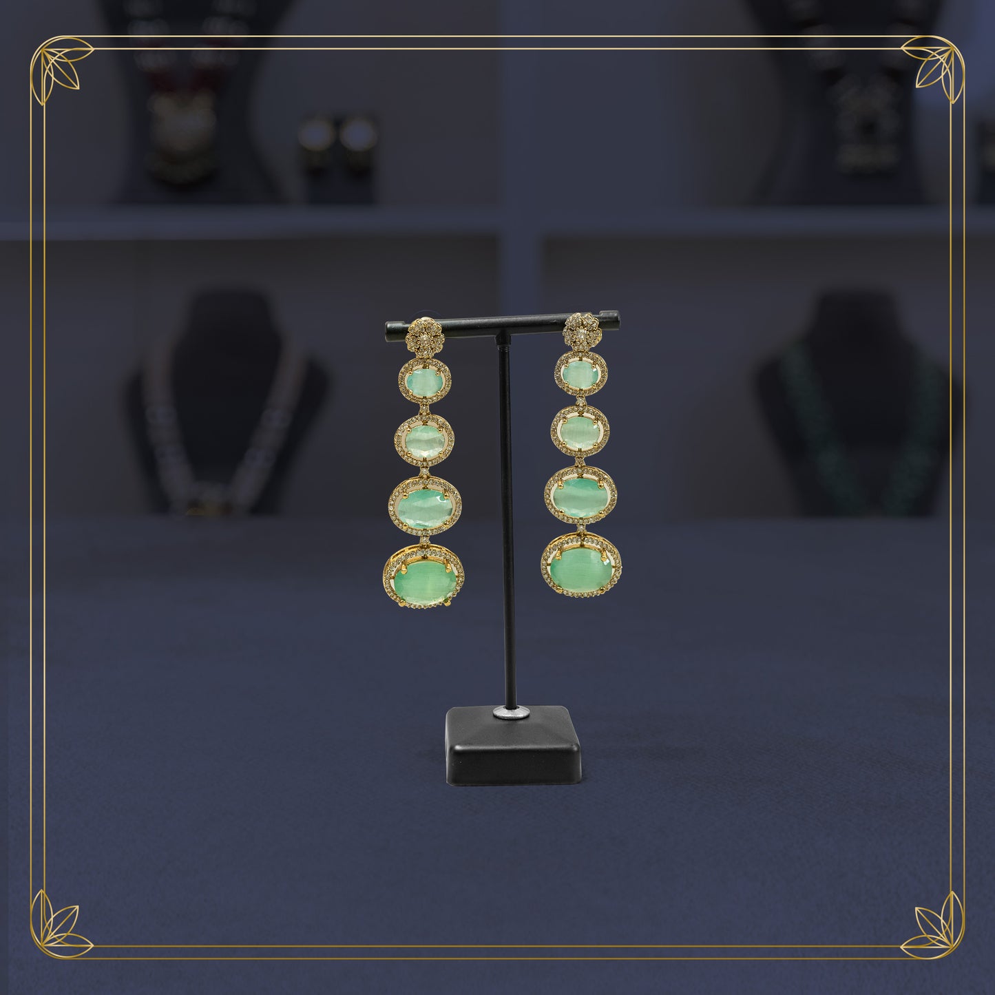 The Empress Emerald Cascade Earings