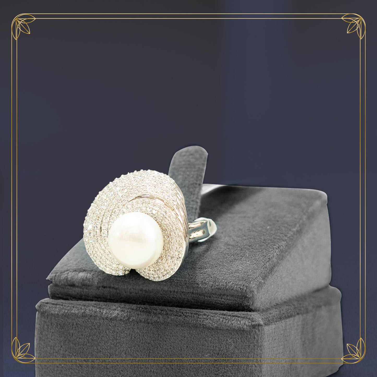 Elegant White Stone Ethnic Ring