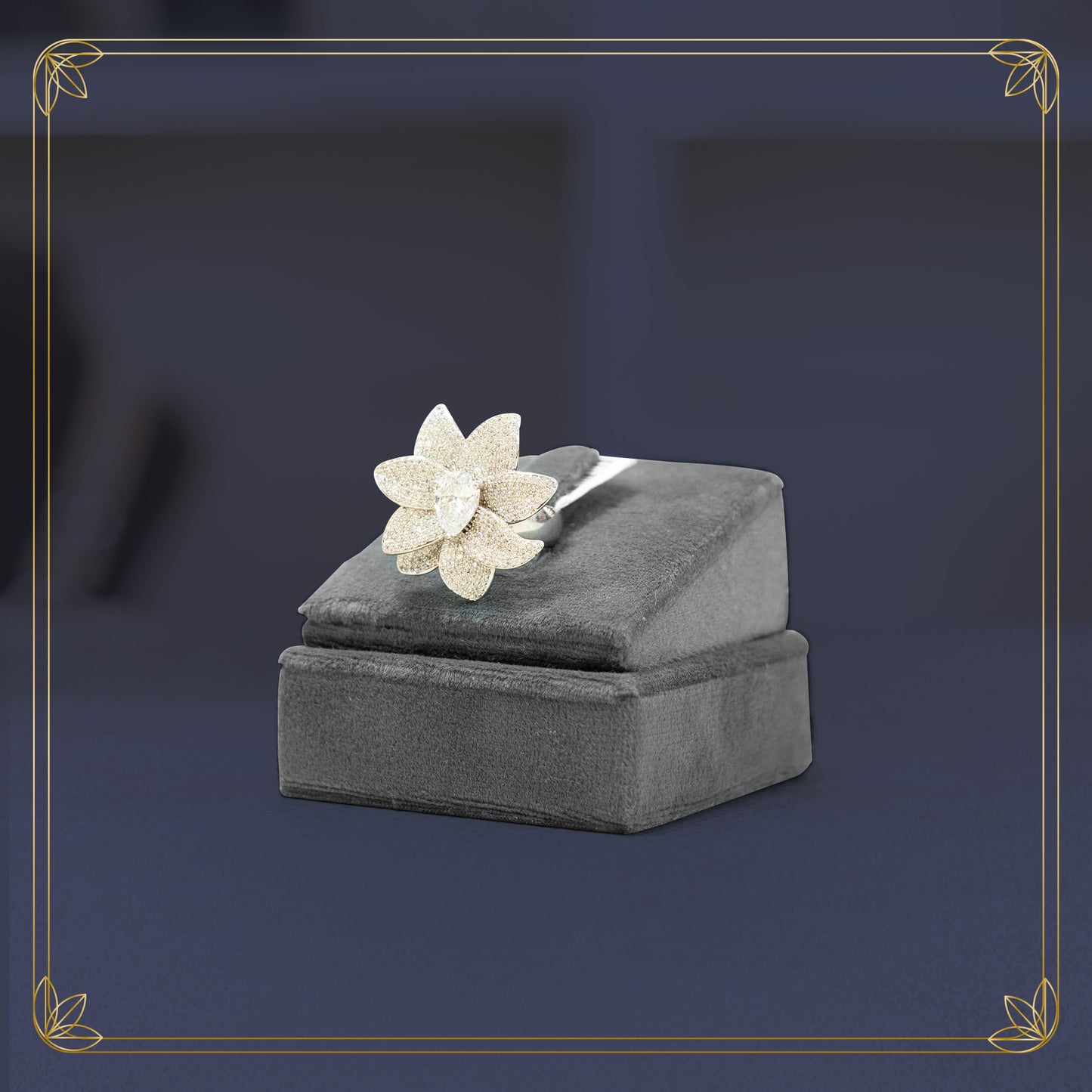 Regal Starlight Flower Cluster Ring