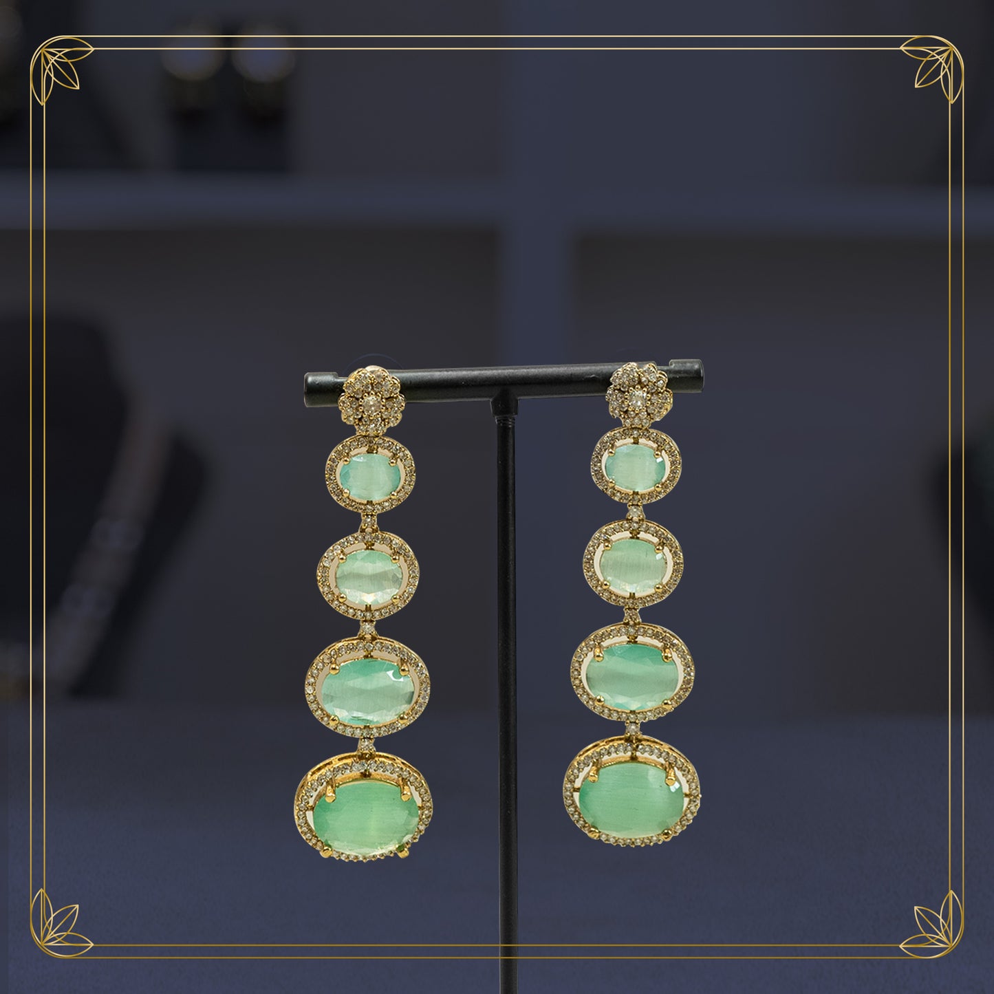 The Empress Emerald Cascade Earings