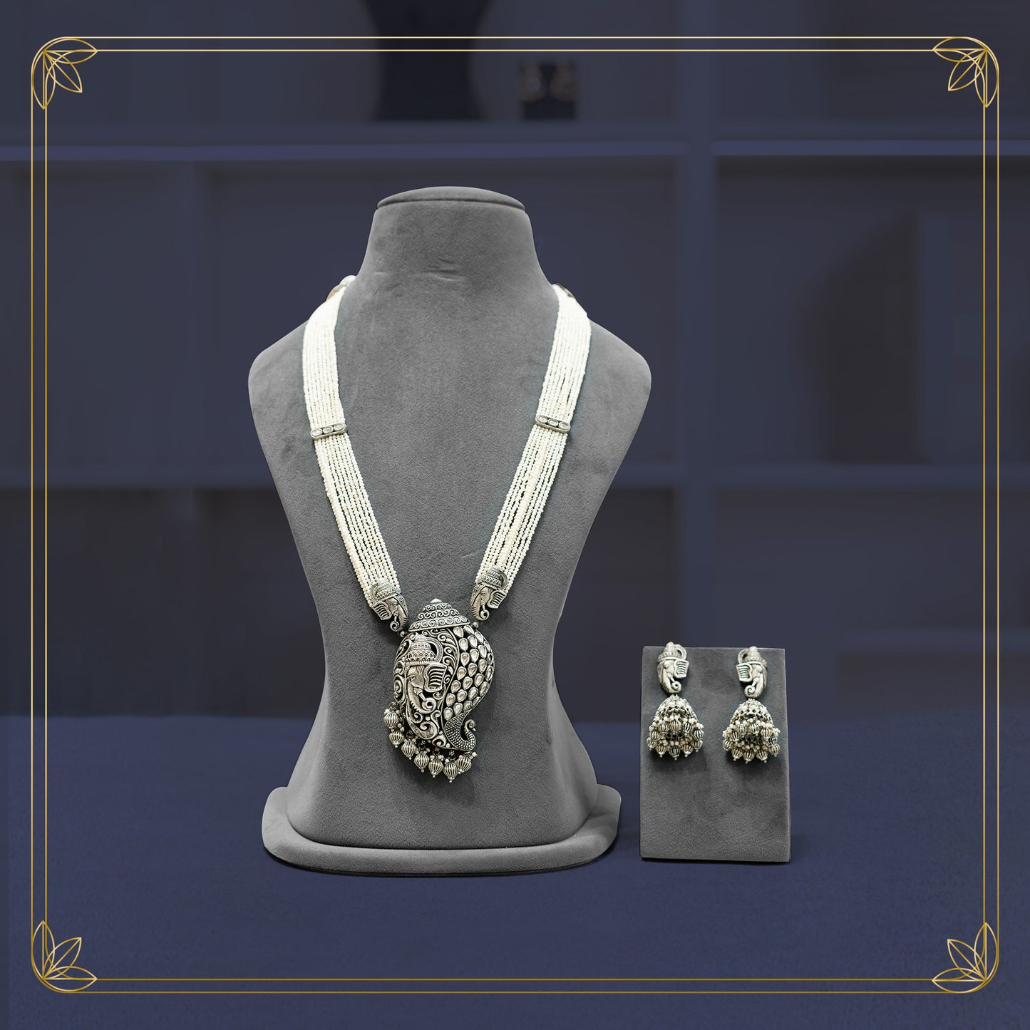 Vighnaharta Luxe 92.5 Silver Long Necklace