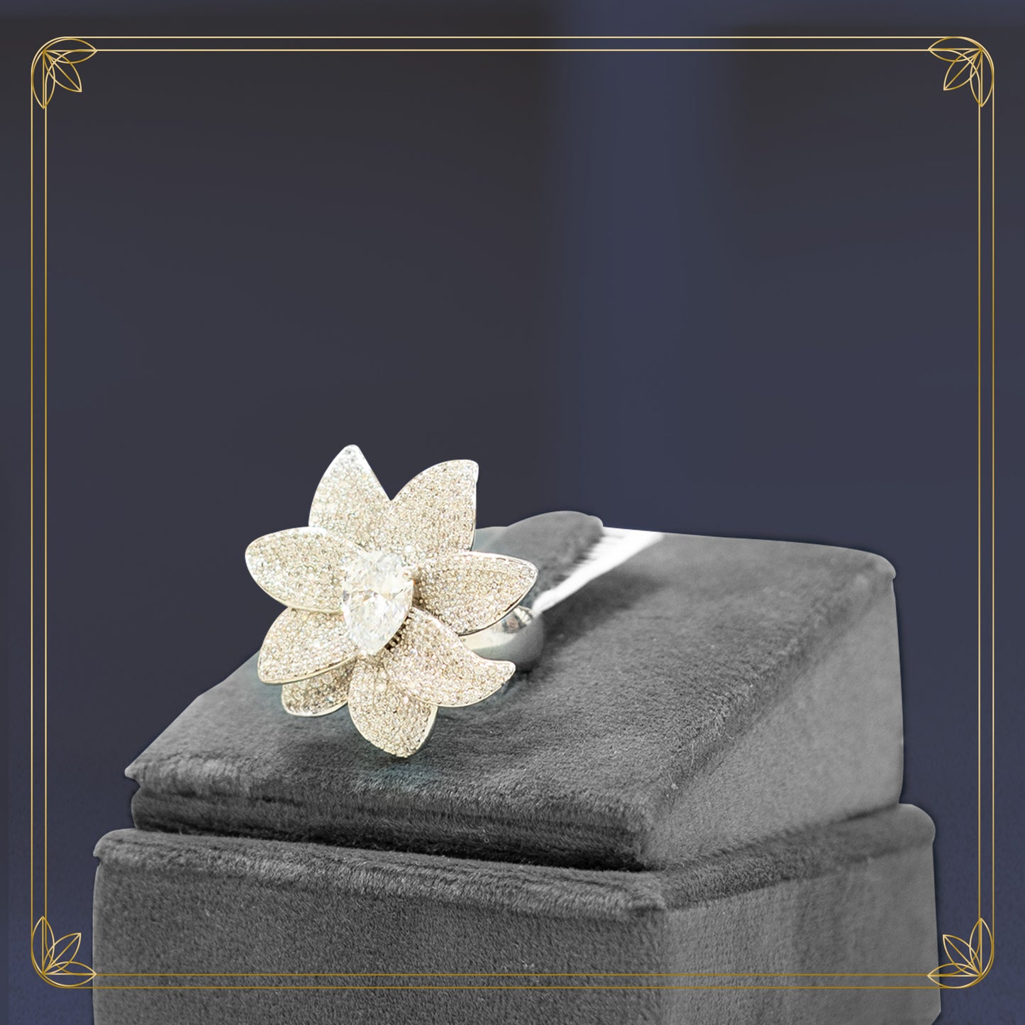 Regal Starlight Flower Cluster Ring