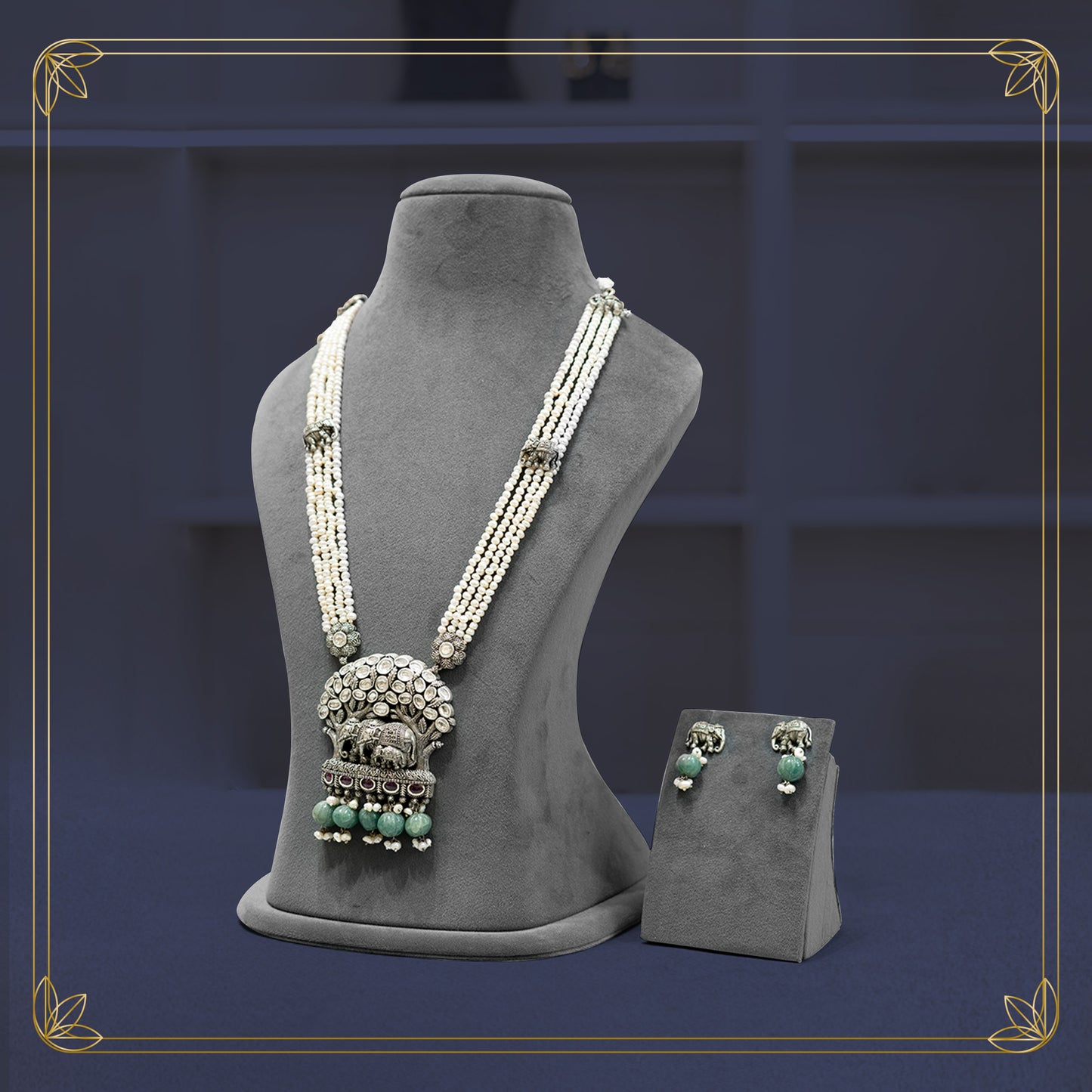 Elephas Luxe 92.5 Silver Long Necklace