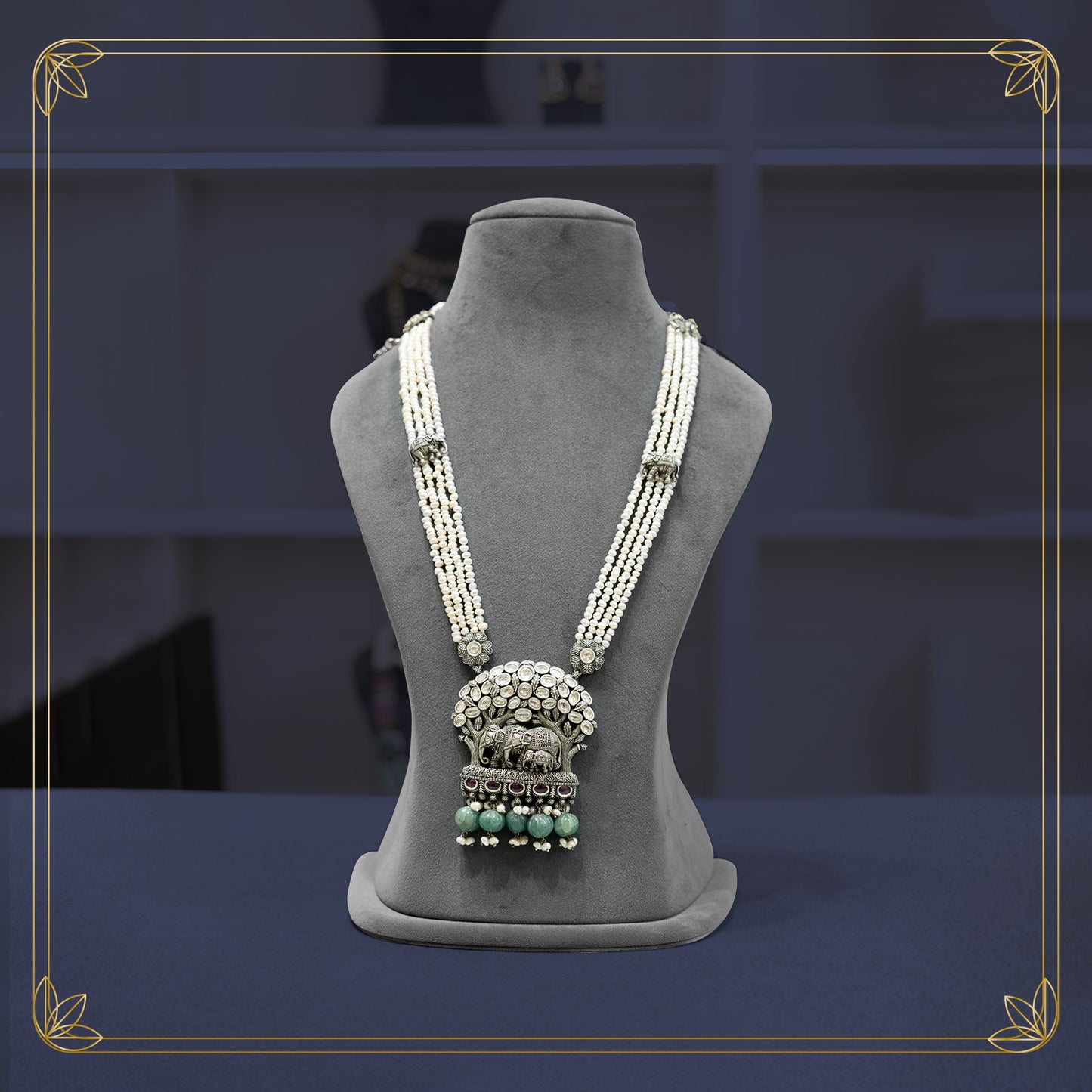 Elephas Luxe 92.5 Silver Long Necklace
