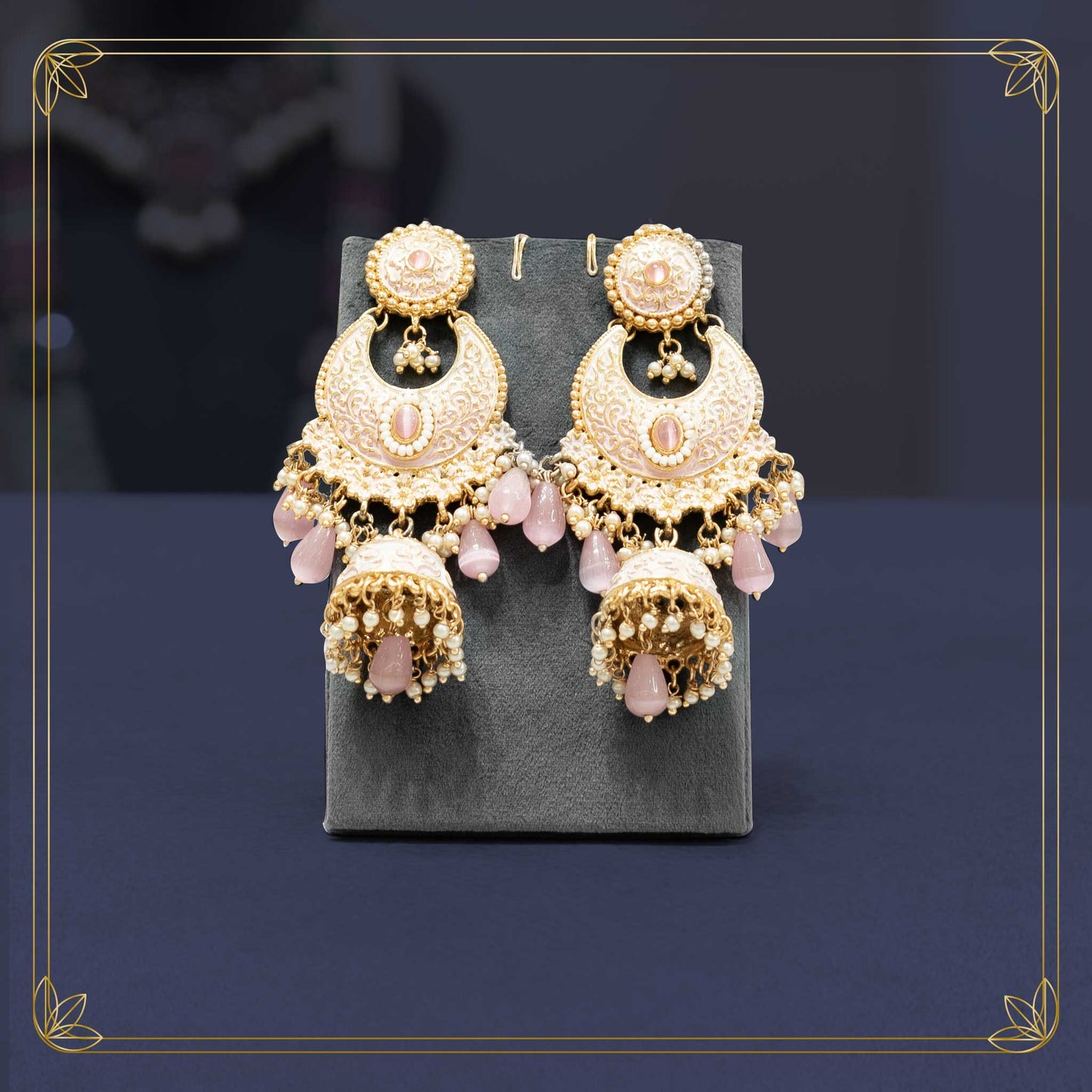 Pink Rajwada Grace Bridal Necklace - Rental