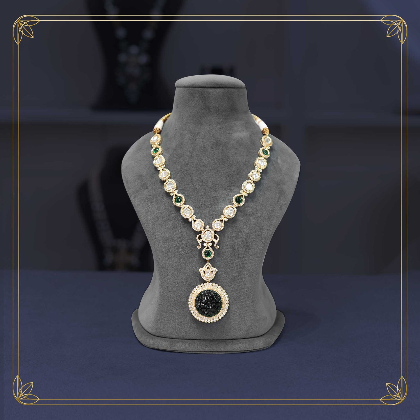 Dazzling Emerald Pendant Set
