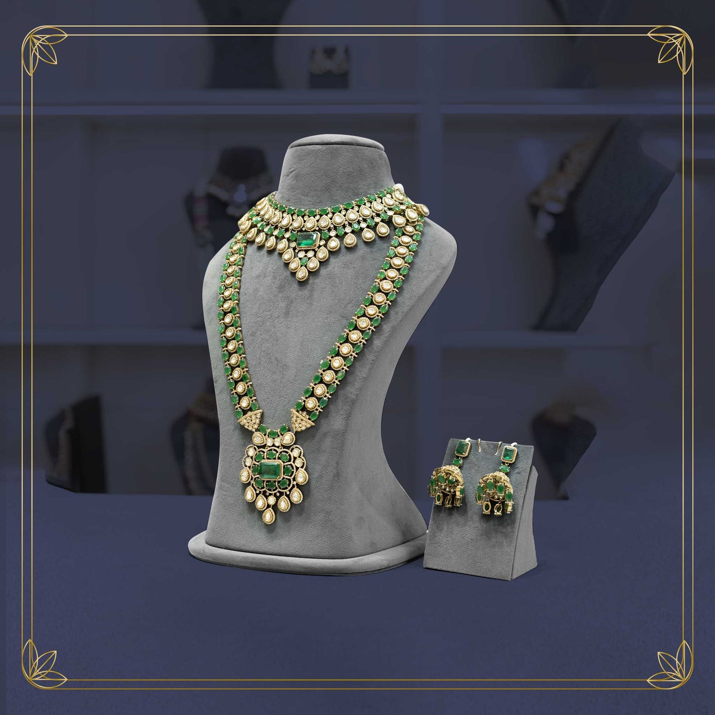 Timeless Mehandi Green Victorian Bridal Set - Rental