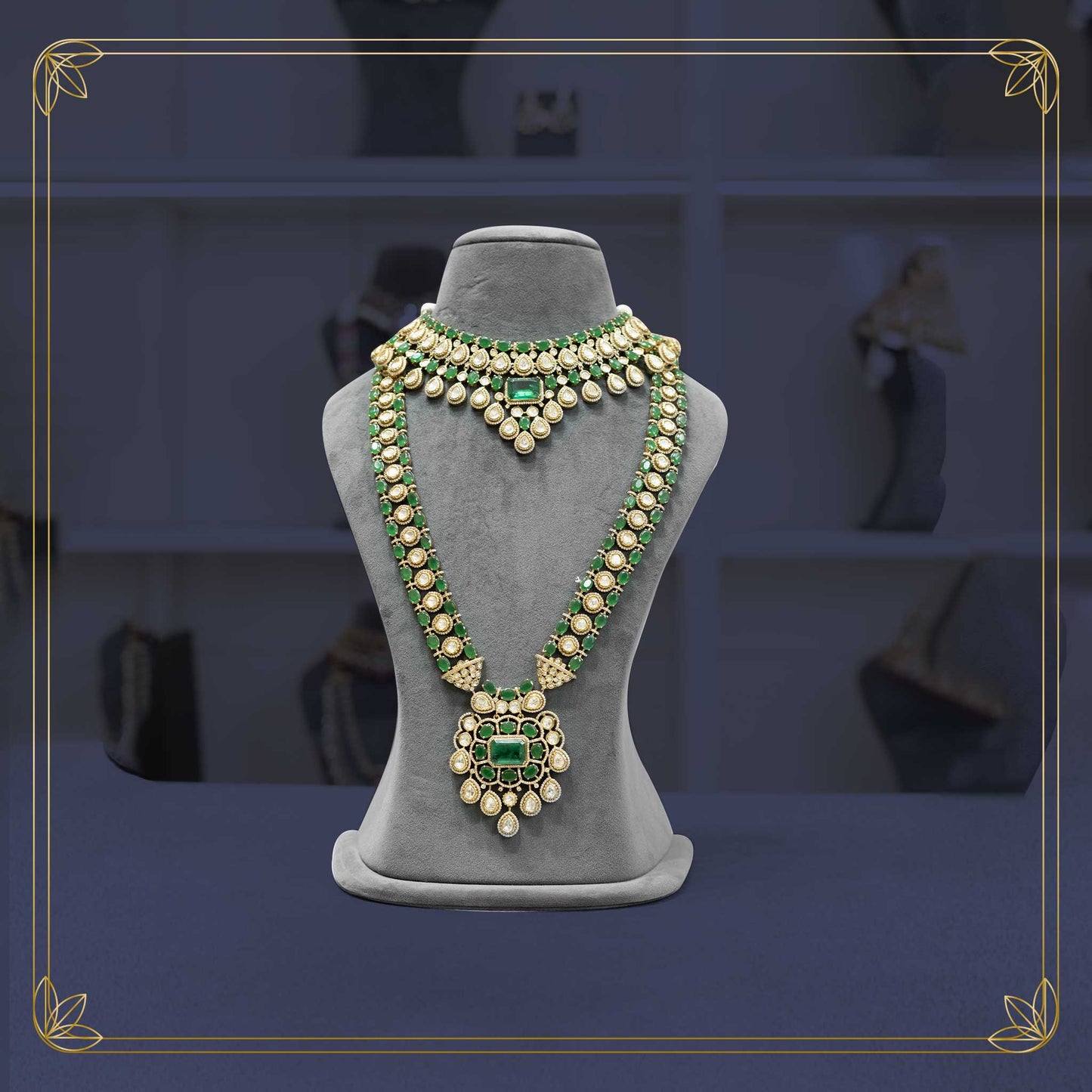 Timeless Mehandi Green Victorian Bridal Set - Rental