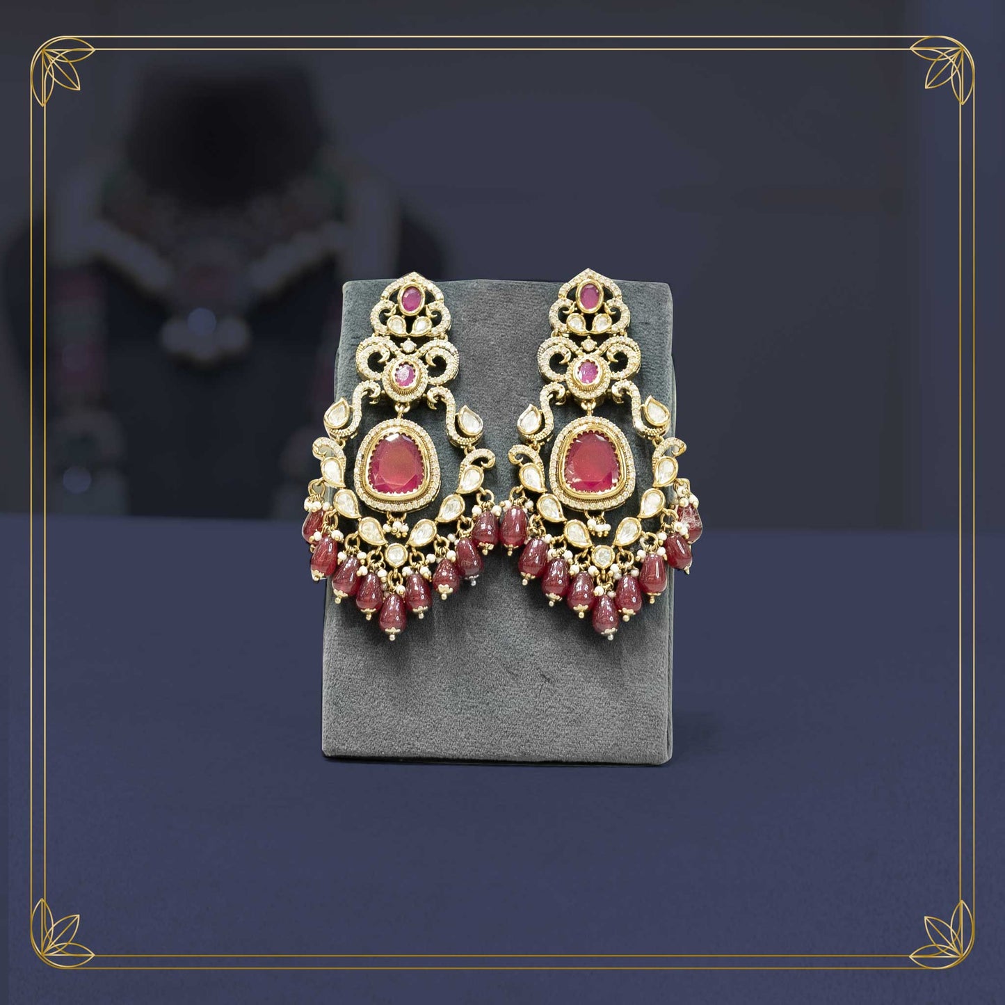 Vintage Ruby Victorian Bridal Jewellery Set - Rental