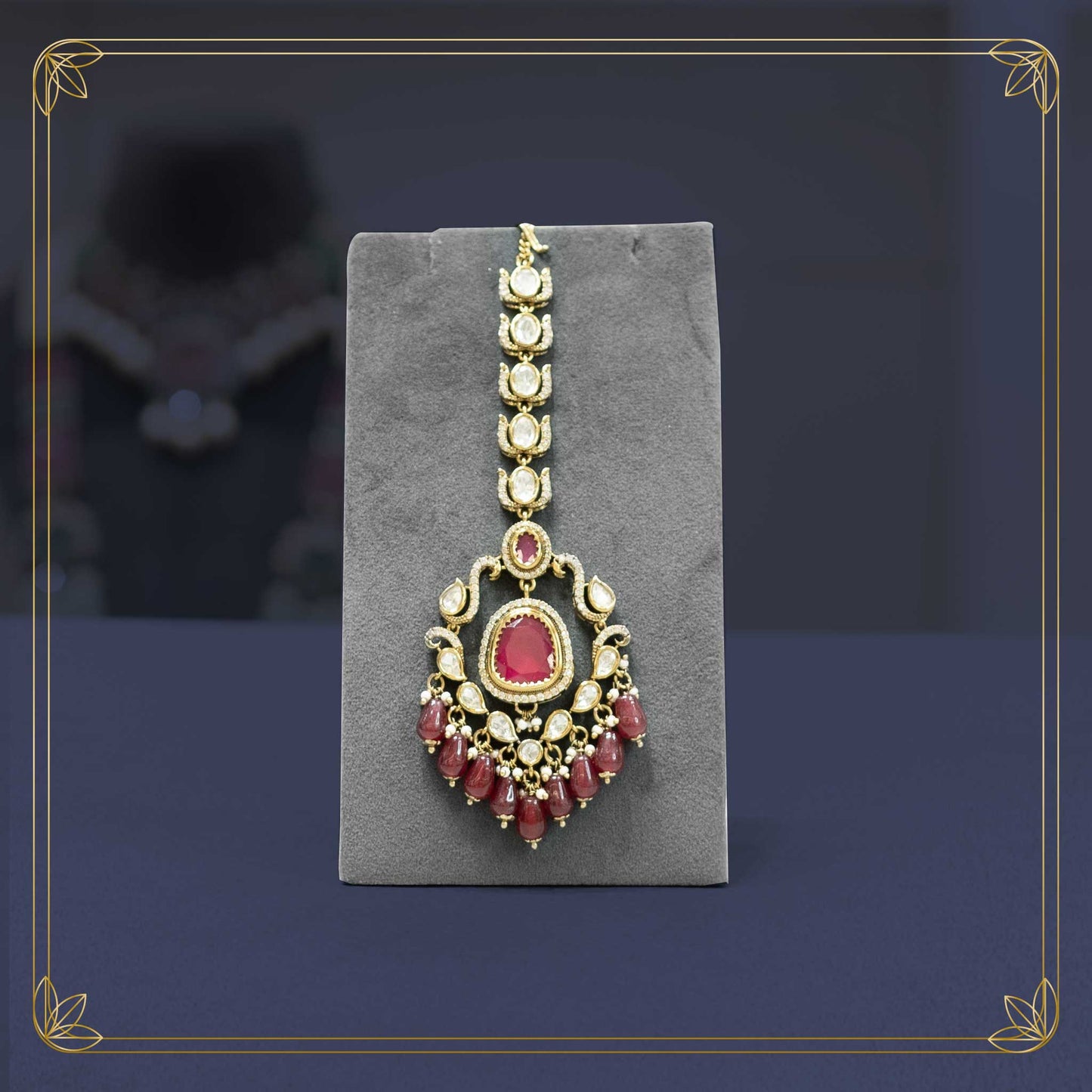 Vintage Ruby Victorian Bridal Jewellery Set - Rental
