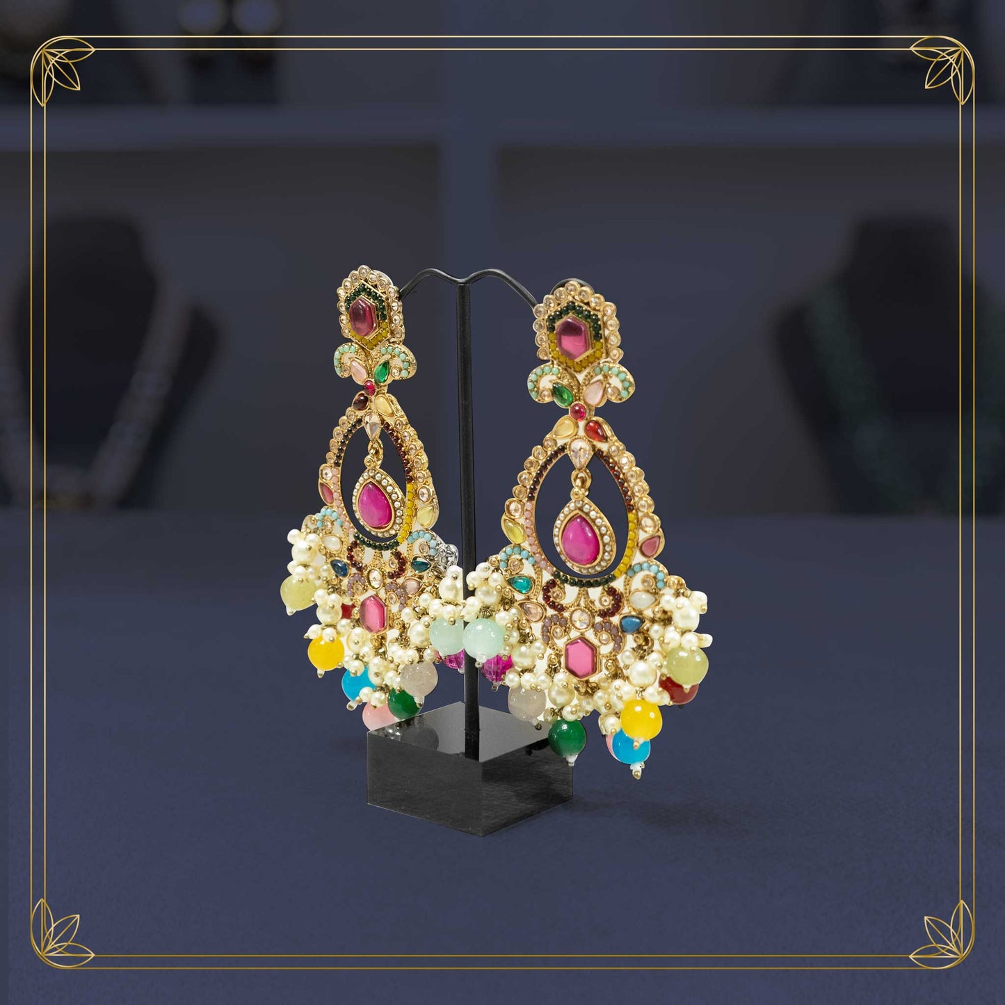 Rang Mahal Kundan Jhumkas
