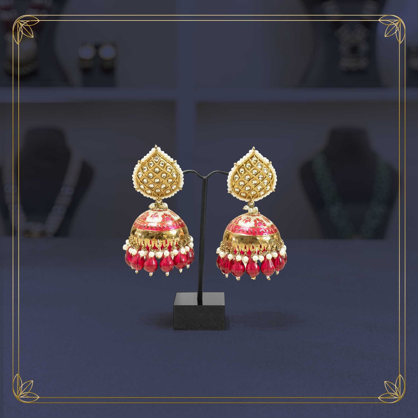 Maharani Kundan Blooms Jhumkas