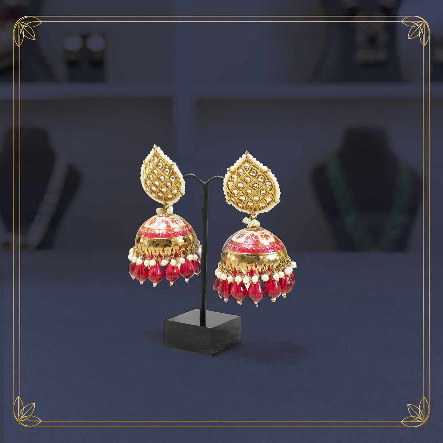Maharani Kundan Blooms Jhumkas