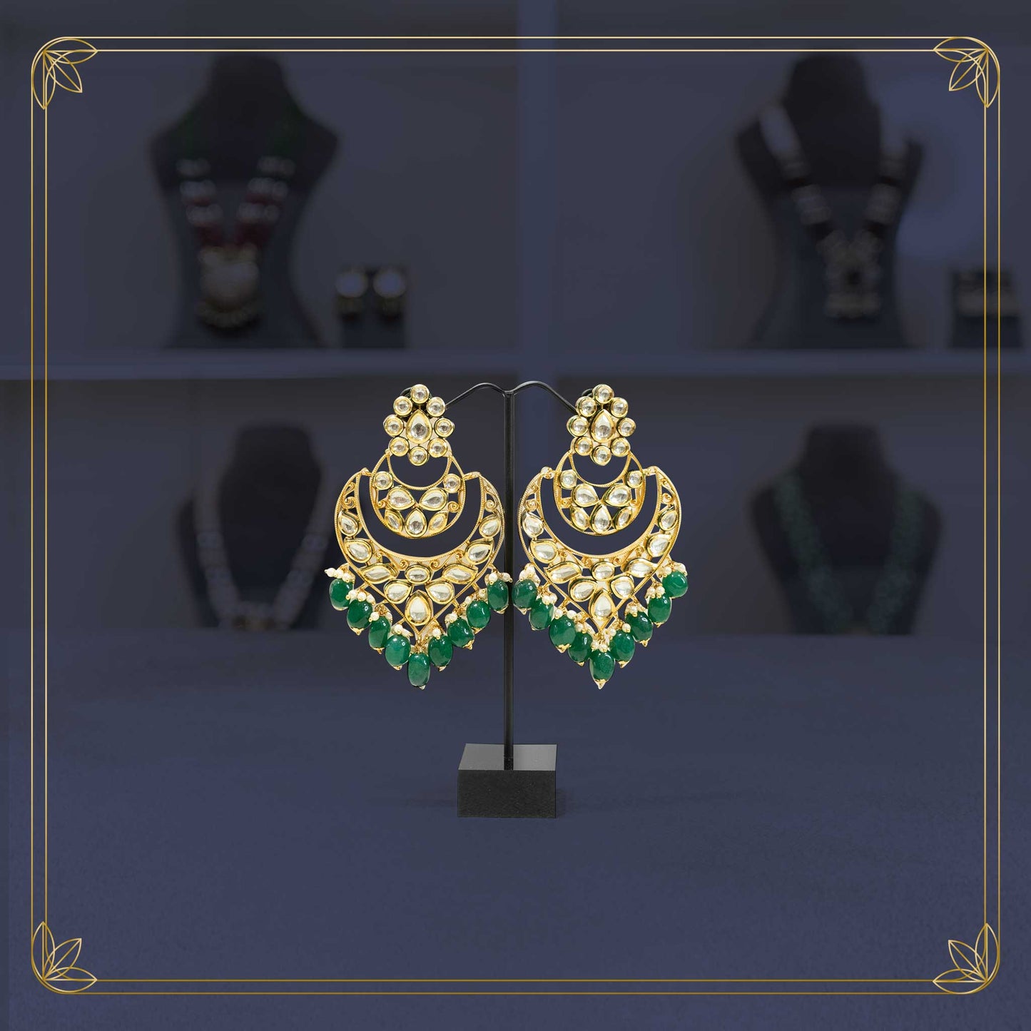 The Maharani Emerald Chandbalis