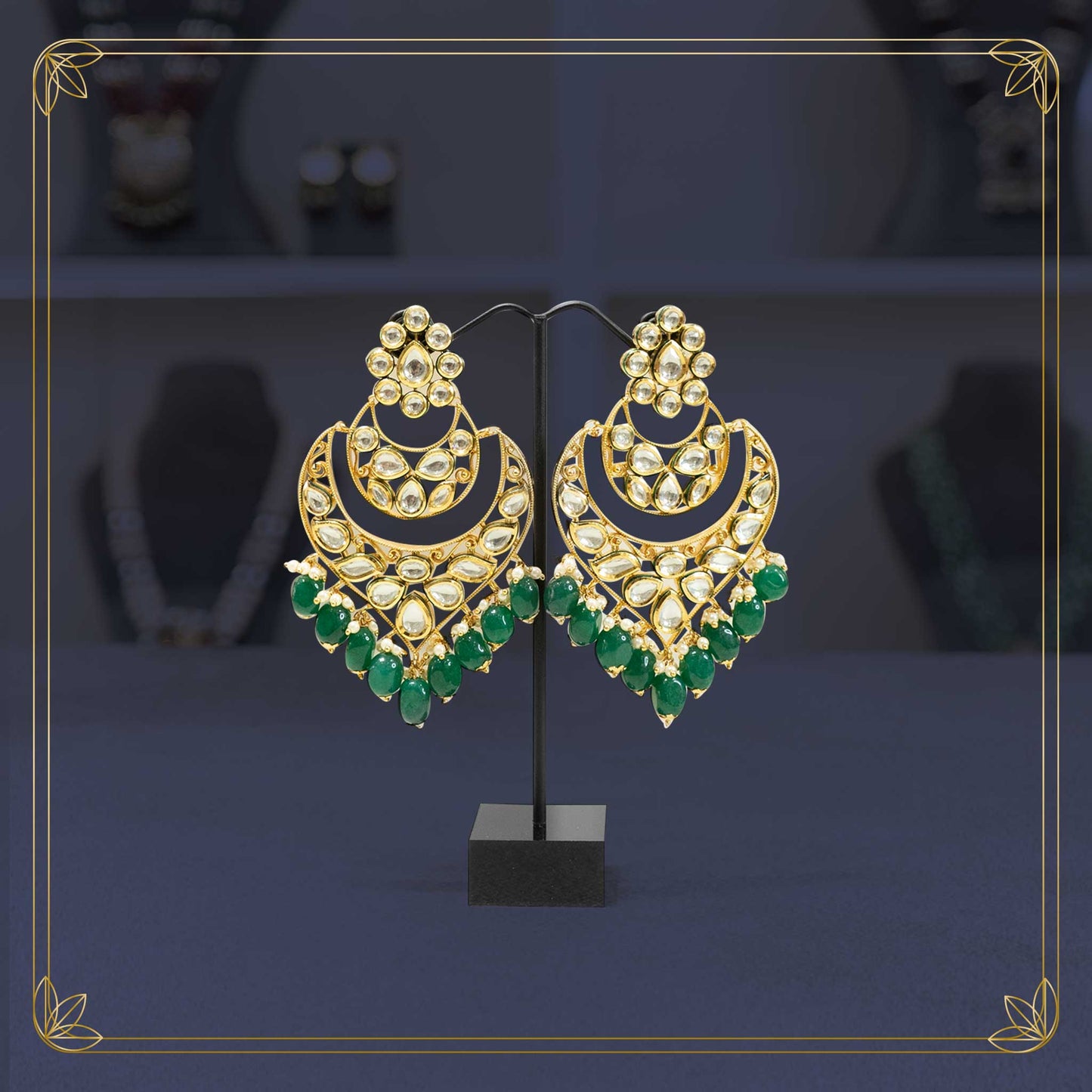 The Maharani Emerald Chandbalis