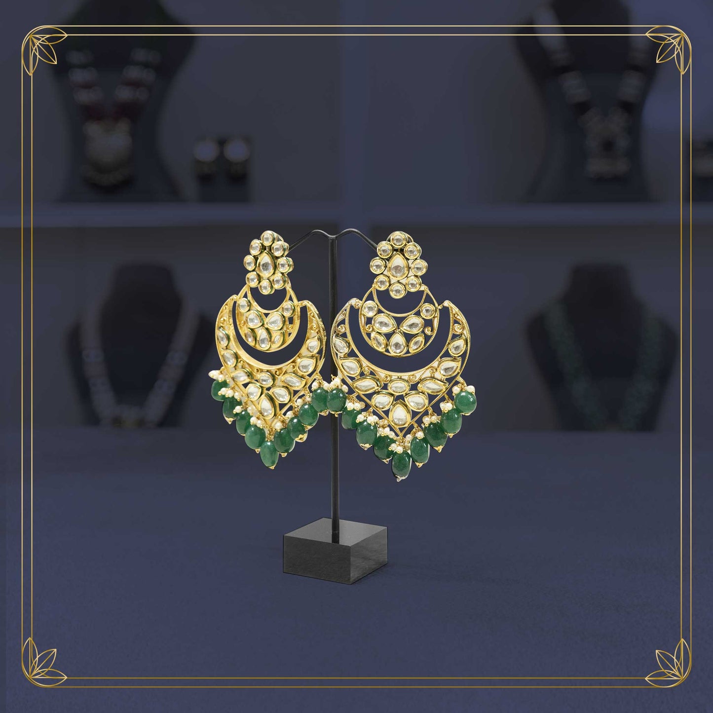 The Maharani Emerald Chandbalis