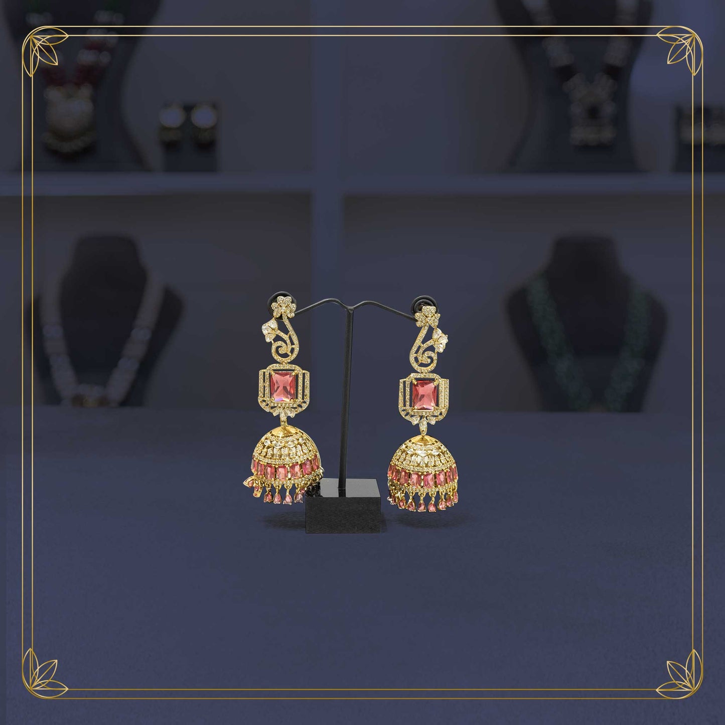Regal Kundan Blossom Jhumkas