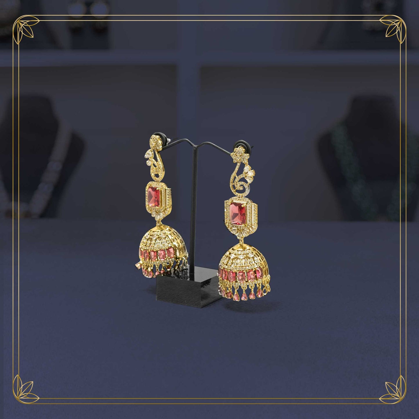 Regal Kundan Blossom Jhumkas