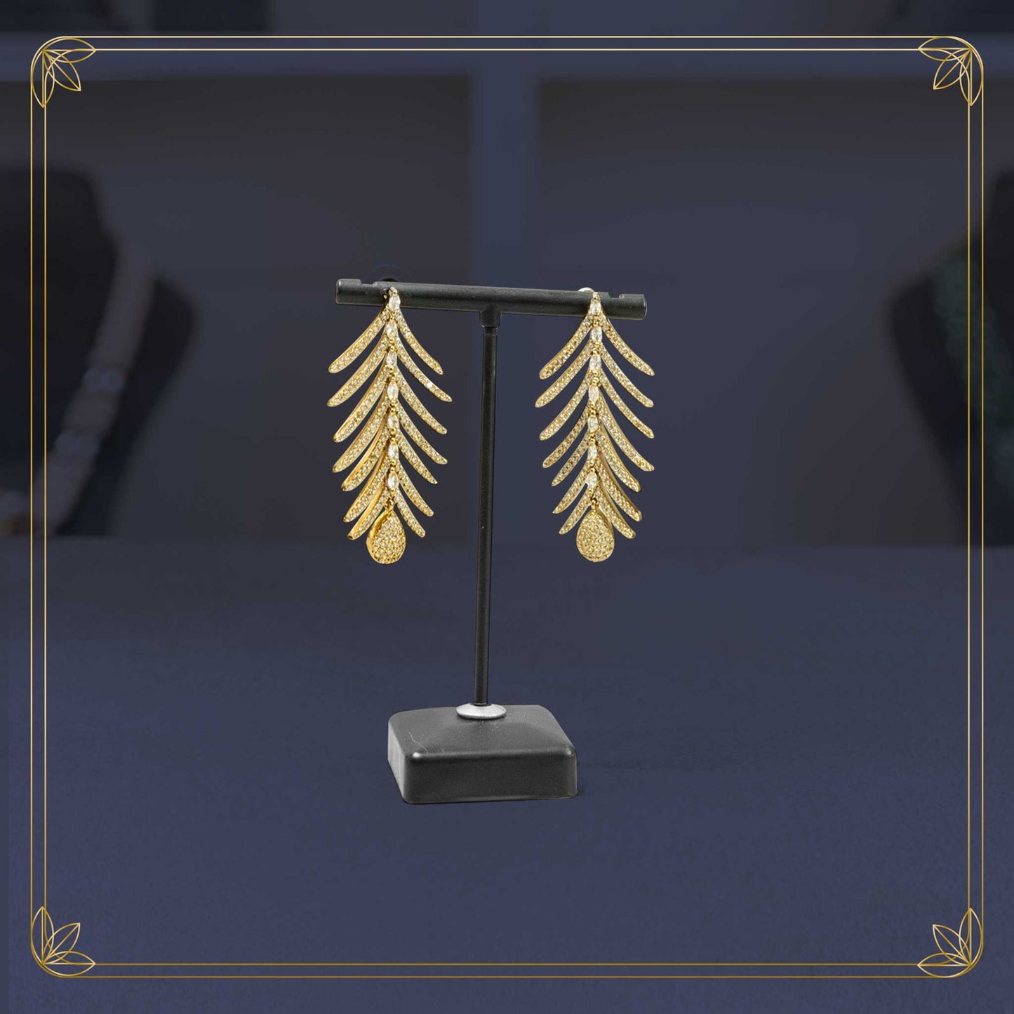 The Gilded Palm Frond Earrings