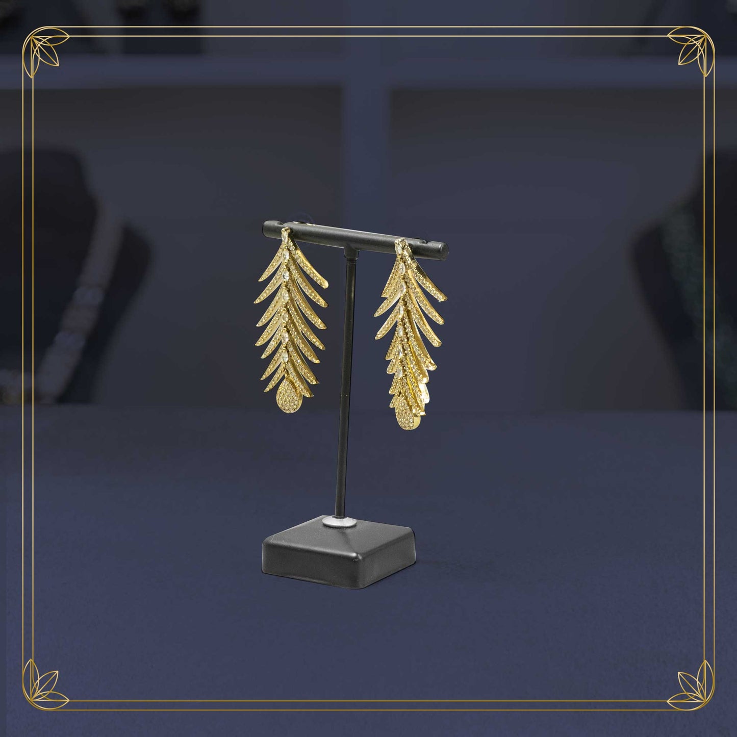 The Gilded Palm Frond Earrings
