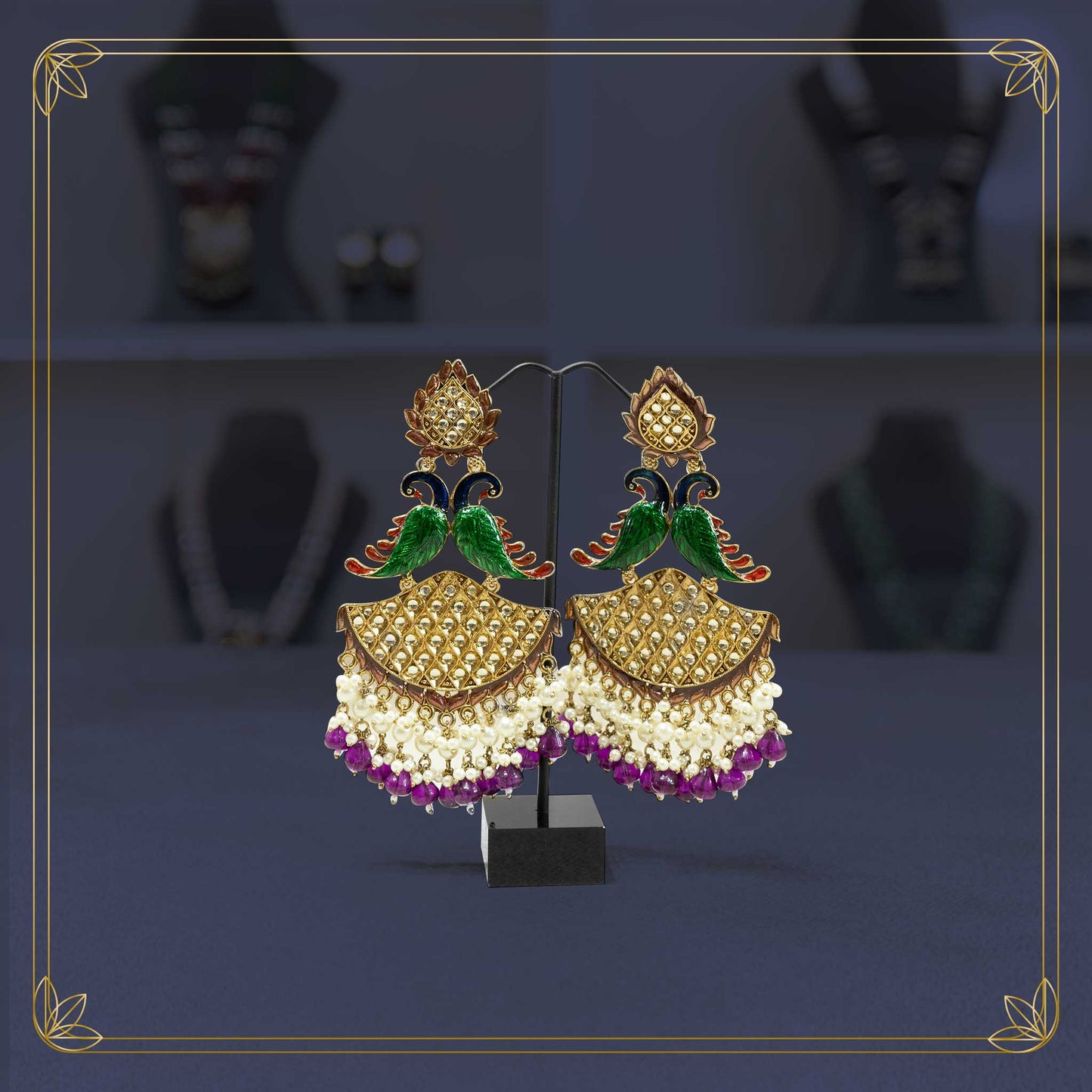 The Royal Enamel Peacock Splendor
