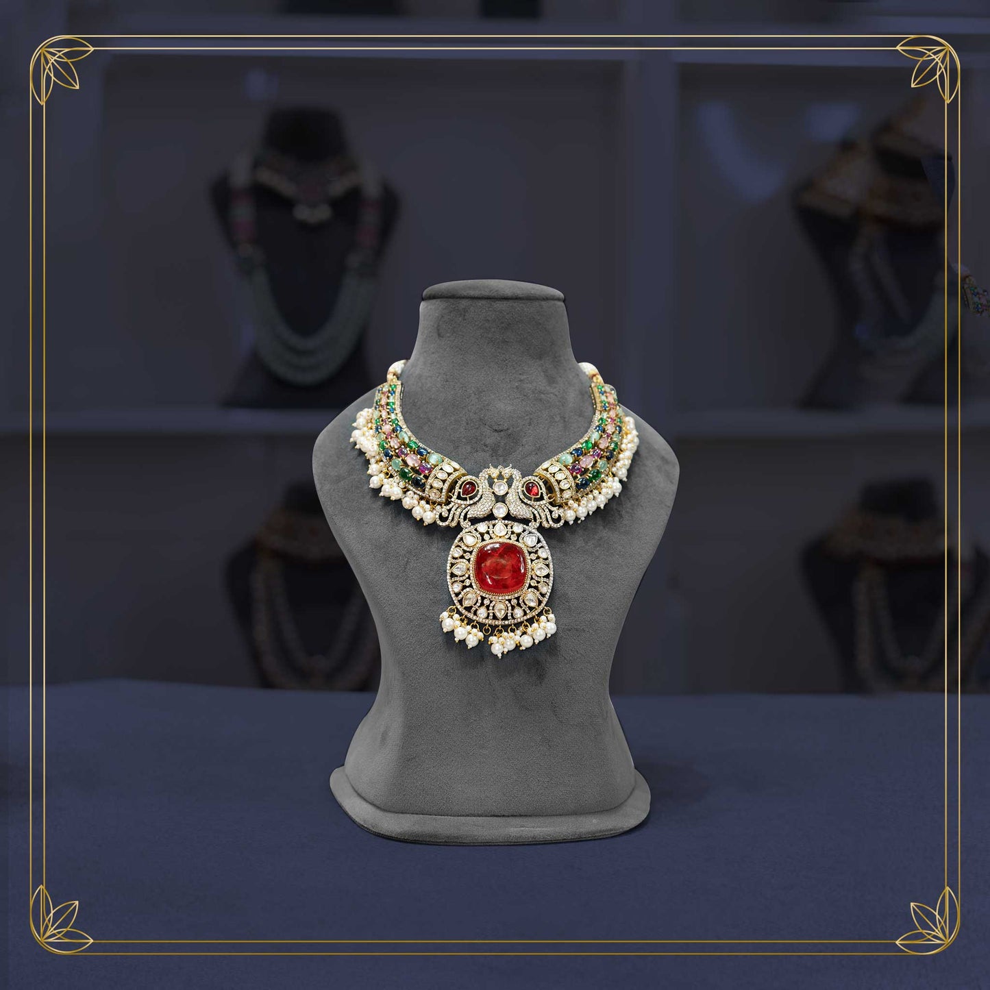 Ruby Sapphire Mirage Necklace