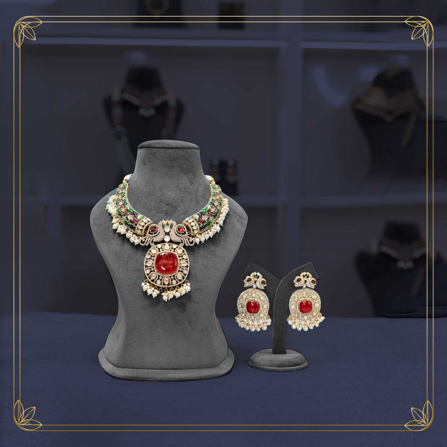 Ruby Sapphire Mirage Necklace