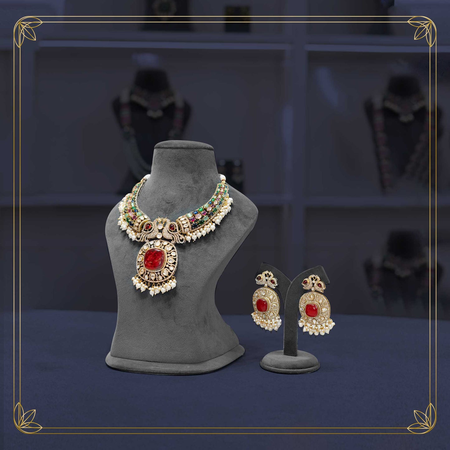 Ruby Sapphire Mirage Necklace