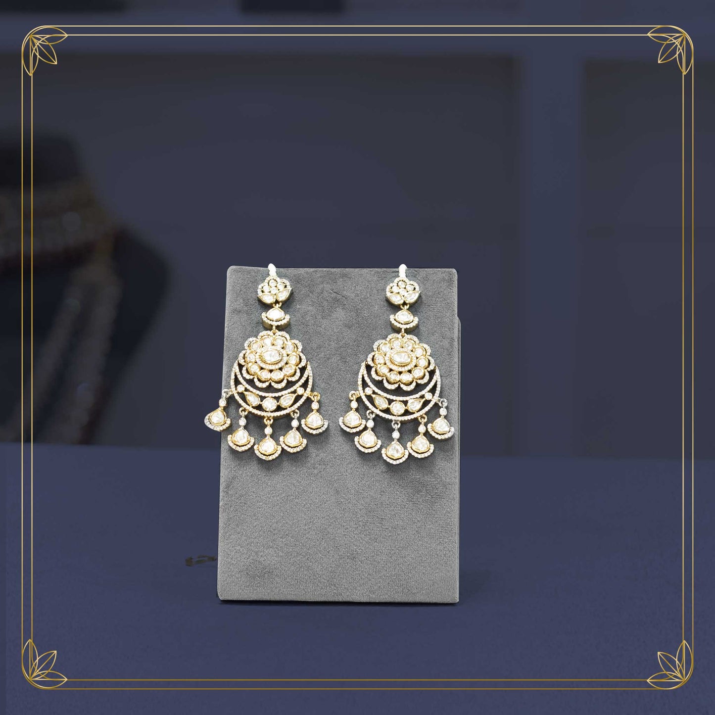 Royal Kundan Golden Victorian Bridal Set - Rental