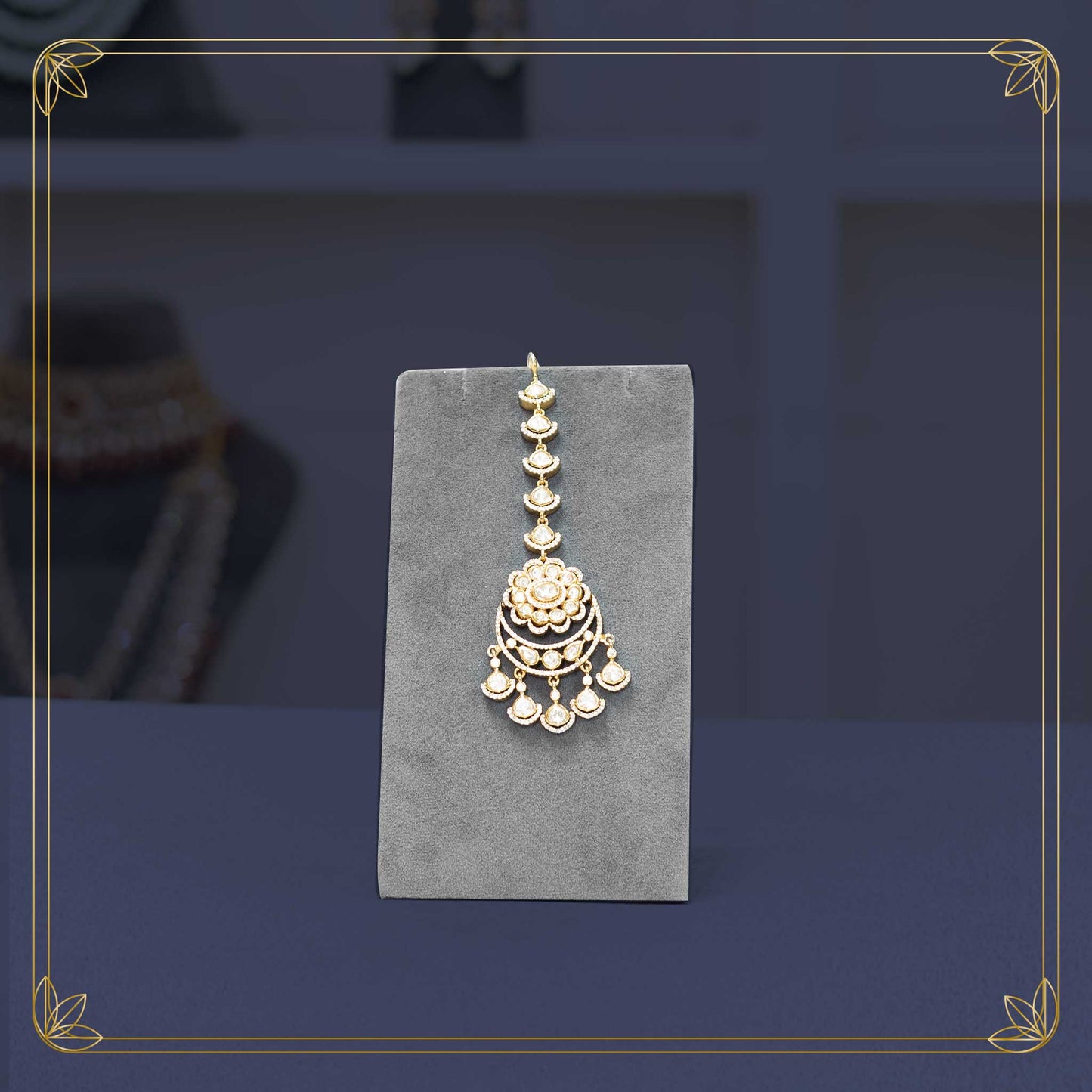 Royal Kundan Golden Victorian Bridal Set - Rental