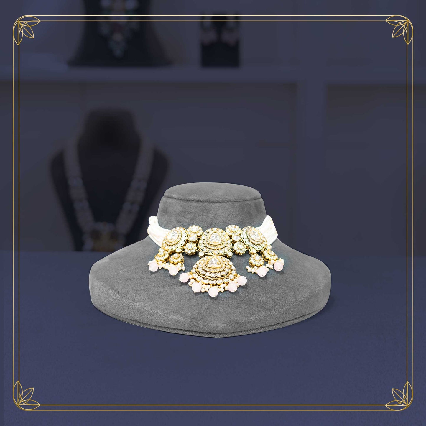 Supreme Heritage White Stone Choker Set