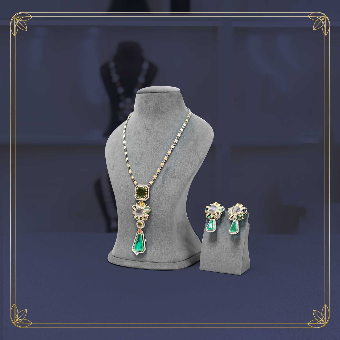 Royal Kundan Pastel Necklace Set