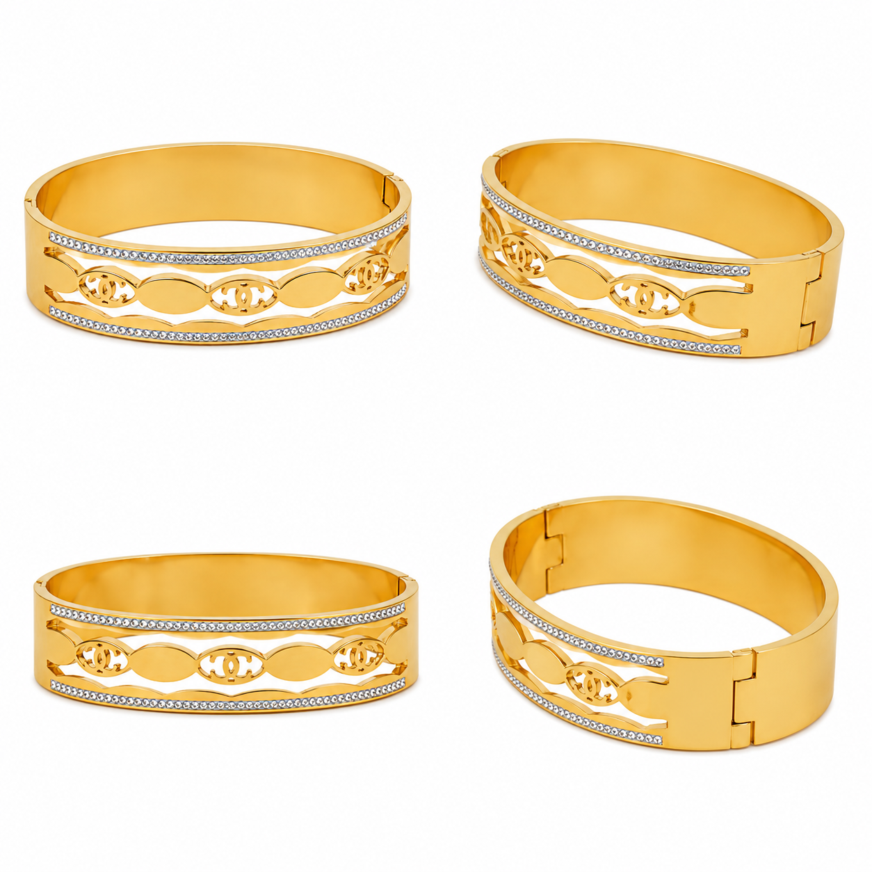 Golden Aura Crystal Bracelet(51889)