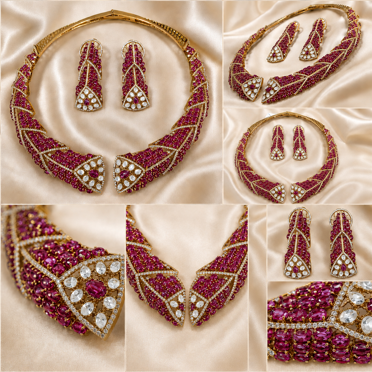 Flamingo Majesty Statement Necklace Set