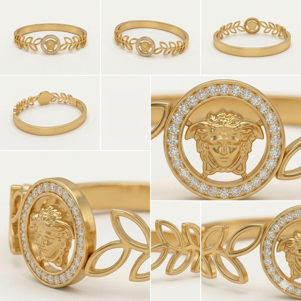 Gold Leaf Emblem Cuff