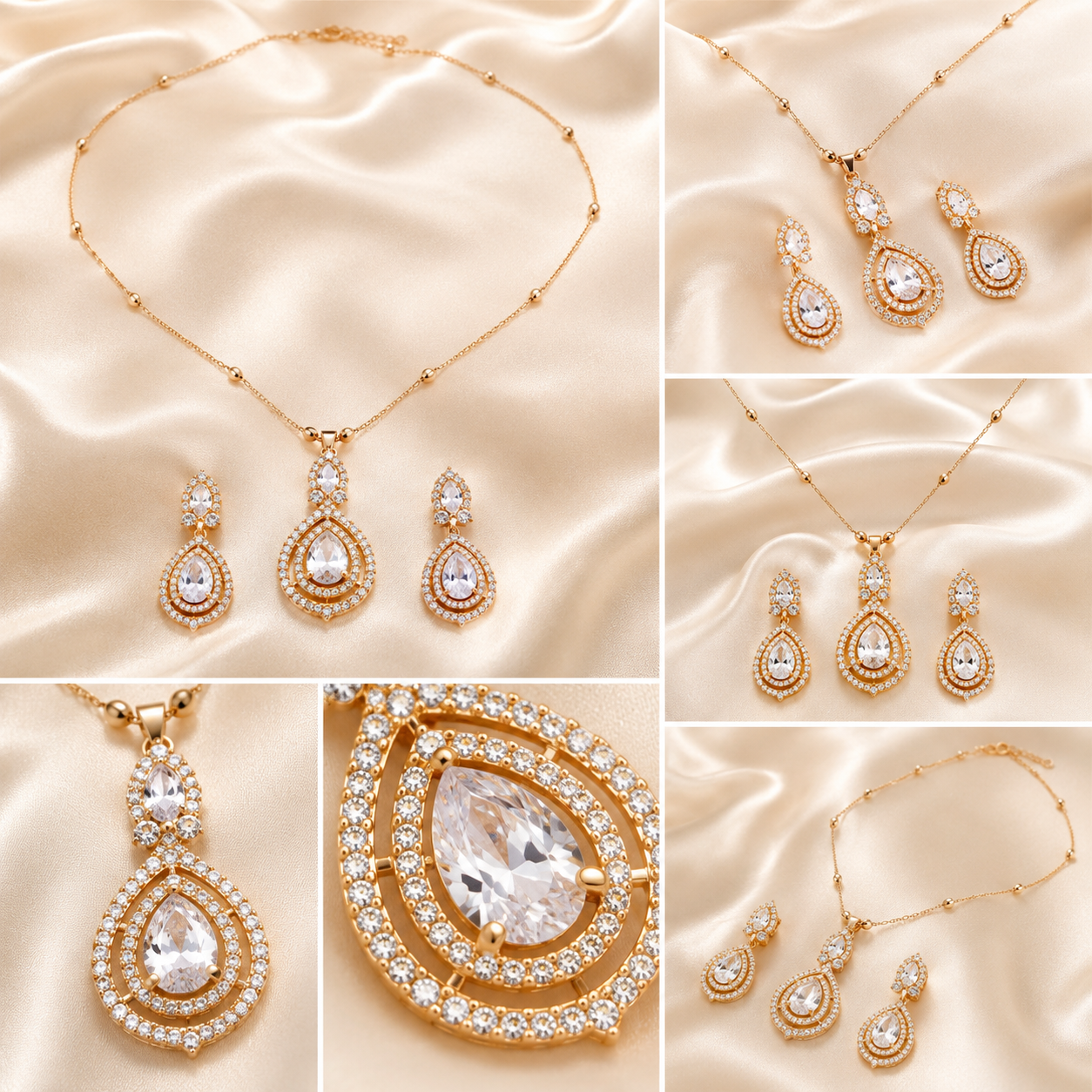 Celeste Teardrop Necklace Set