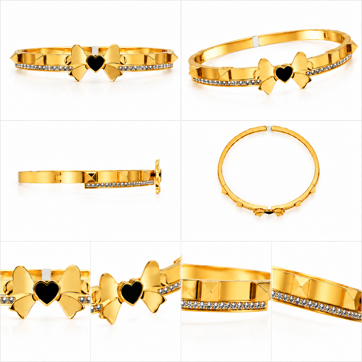 Noir Bow Elegance Bracelet