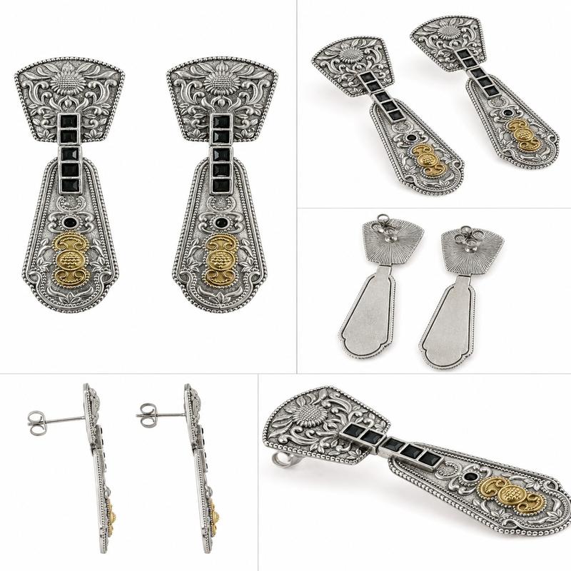 Noir Heritage Drop Earrings (53749)