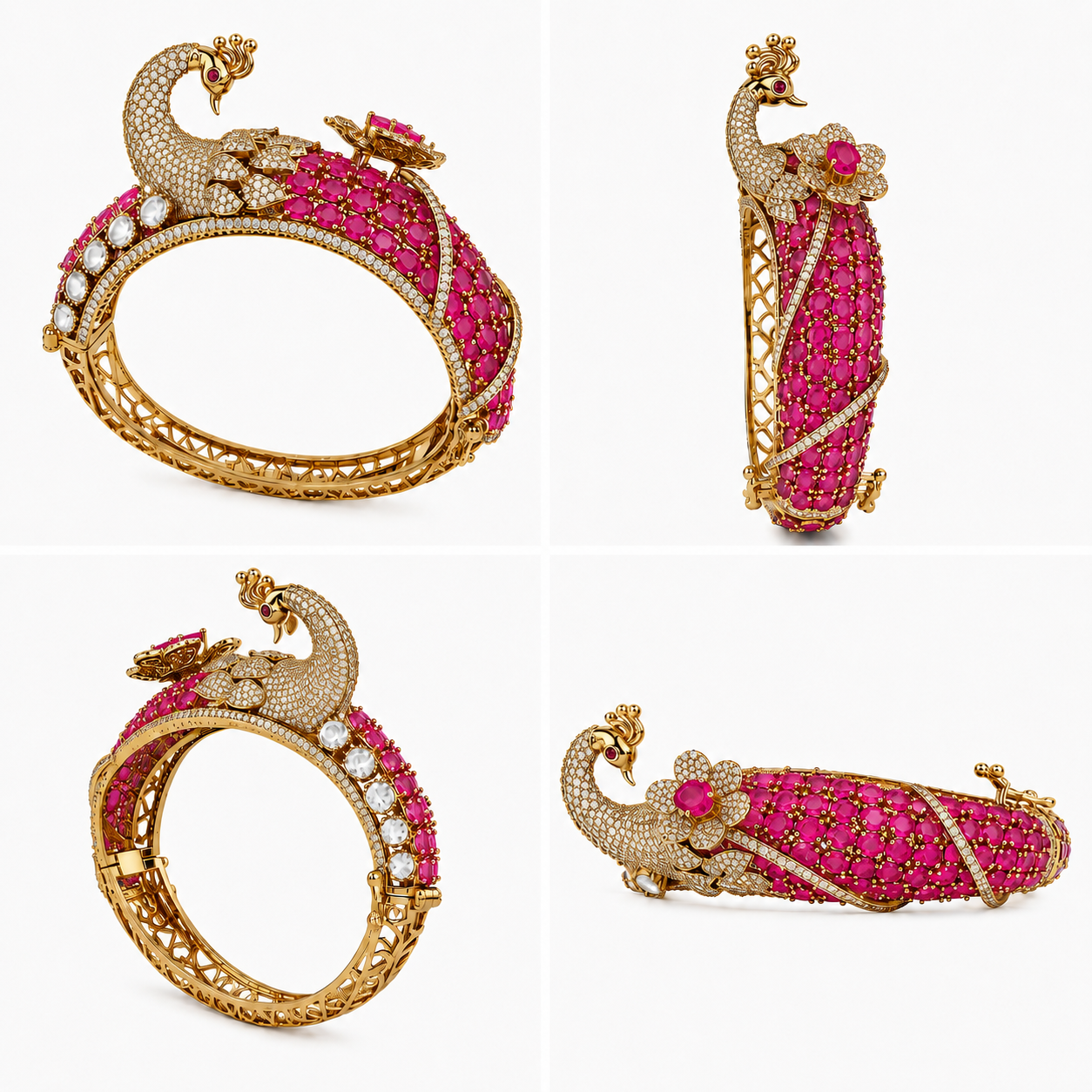 Mayurika Rose Peacock Kada (56201)