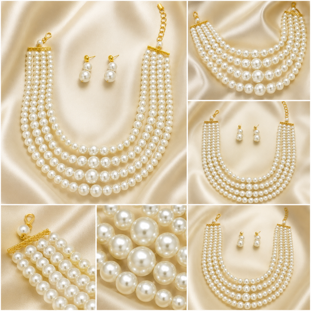 Pearl Cascade Royale Necklace Set