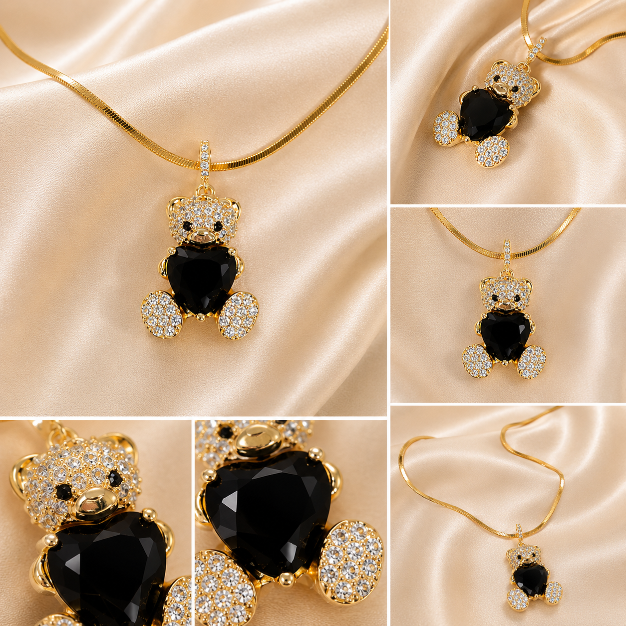 Midnight Teddy Luxe Pendant (52375)