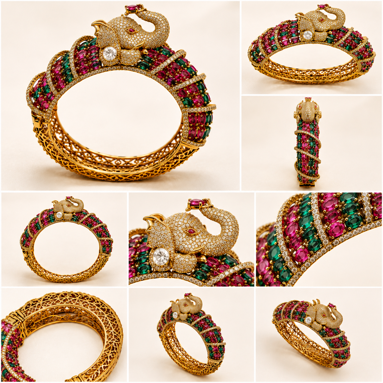Imperial Harmony Elephant Cuff