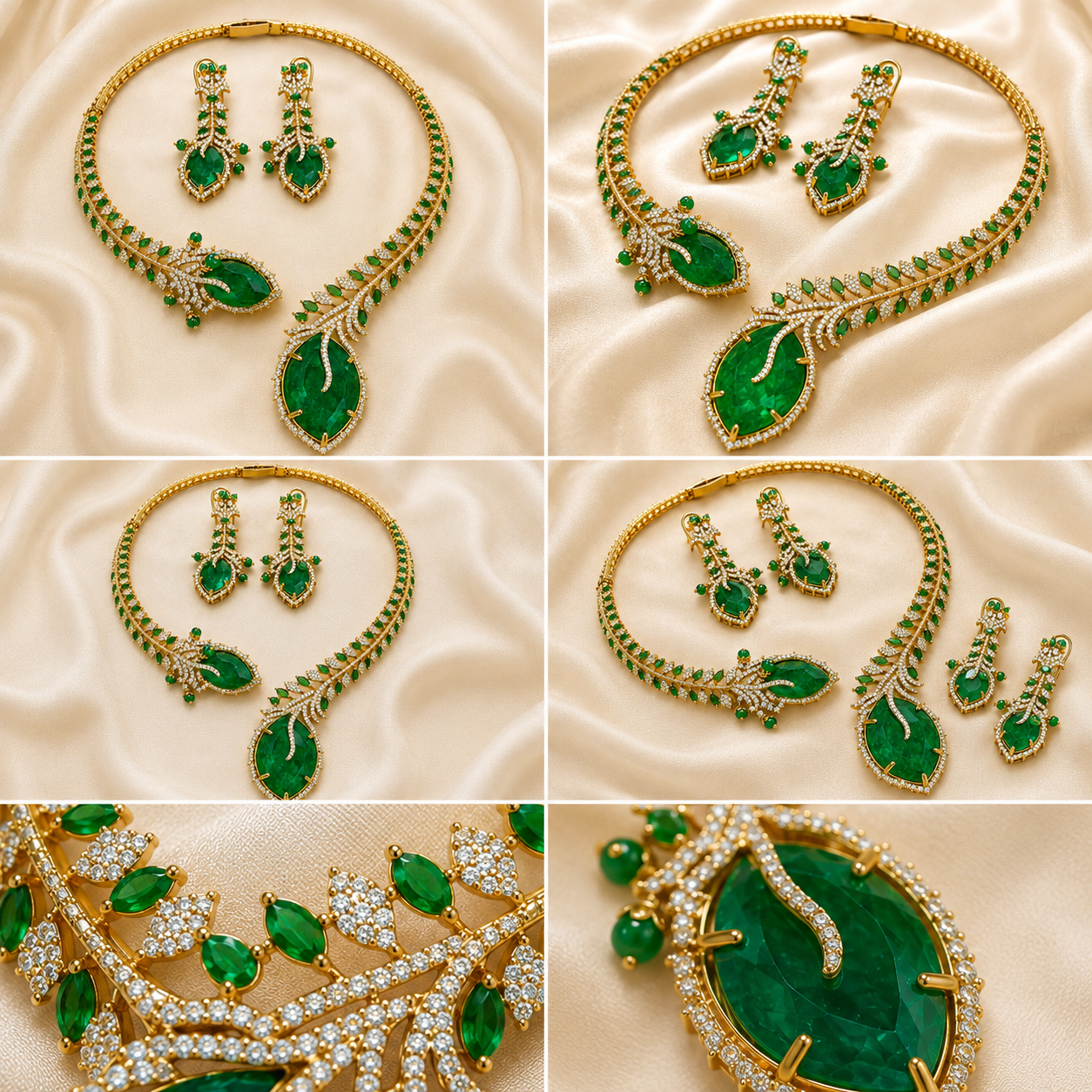 Emerald Majesty Necklace Set