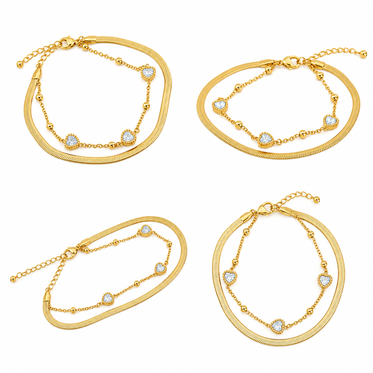 Golden Harmony Heart Bracelet (52234)