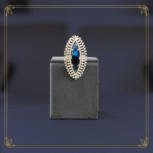 Royal Blue Vintage Marquise Ring