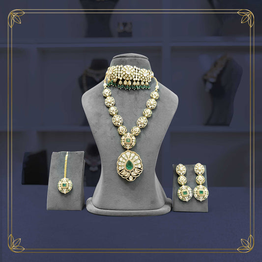 Royal Emerald Green Bridal Jewellery - Rental