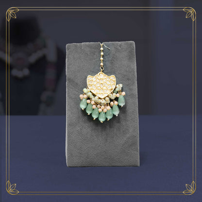 Dazzling Kundan Bridal Set with a Touch of Mink Pink - Rental