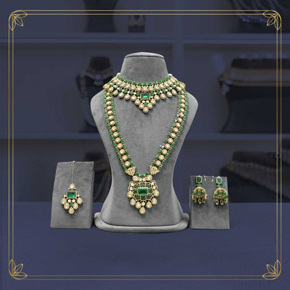 Timeless Mehandi Green Victorian Bridal Set - Rental