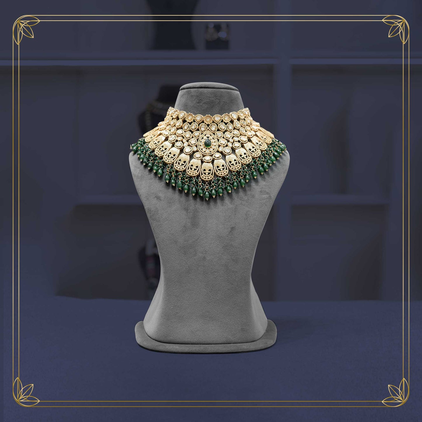 Emerald Vow Bridal Choker - Rental